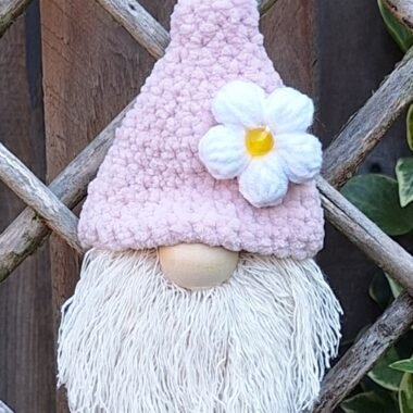 Handmade Macrame and Crocheted Gonk Hanging Decoration