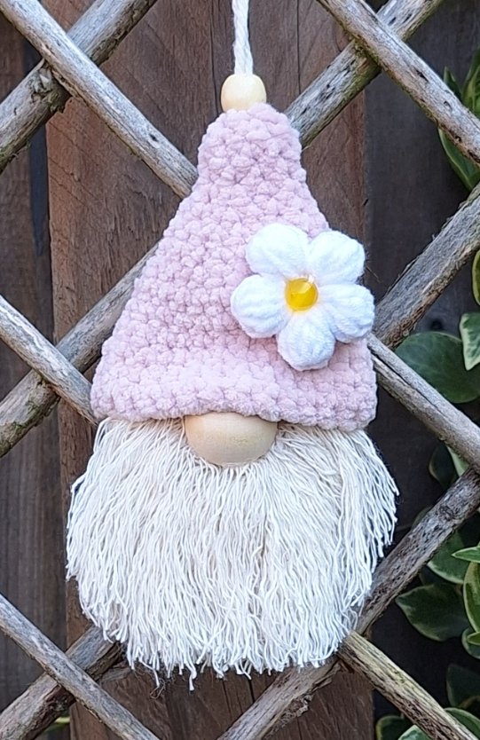 Pink Hat white flower gonk