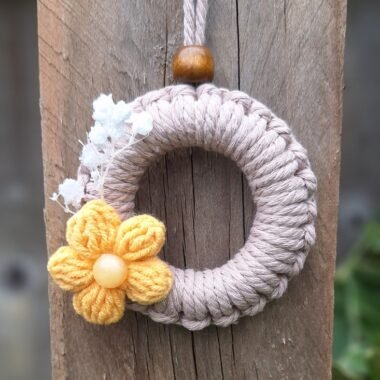 Handmade Macrame Wreath Small
